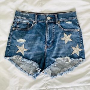 Express size 2 denim with rhinestones